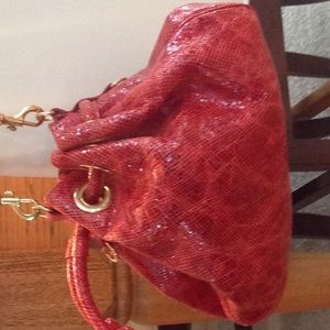 Red shoulder bag